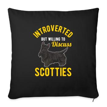 Scottish Terrier Scottie Dog - Sofa pillowcase 17,3'' x 17,3'' (45 x 45 cm) - black - Front