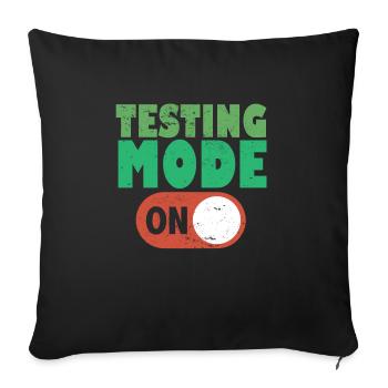 Testing Mode On Motivational Test Day Teacher - Sofa pillowcase 17,3'' x 17,3'' (45 x 45 cm) - black - Front