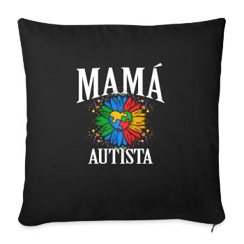 Cadeau autisme autisme - Housse de coussin décorative 45 x 45 cm - noir - Devant