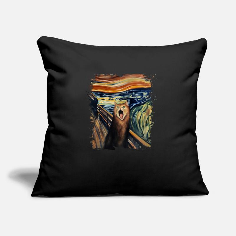 The Scream Cat Edvard Expressionism Munch Sofa pillowcase 17,3'' x 17,3'' (45 x 45 cm)