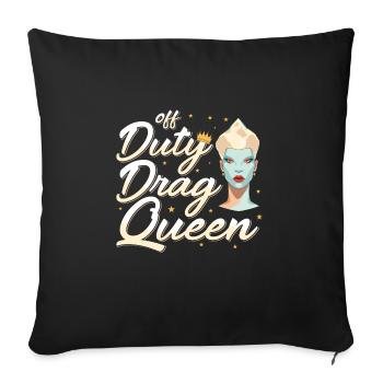 LGBTQ Off-duty Drag Queen Pride - Housse de coussin décorative 45 x 45 cm - noir - Devant