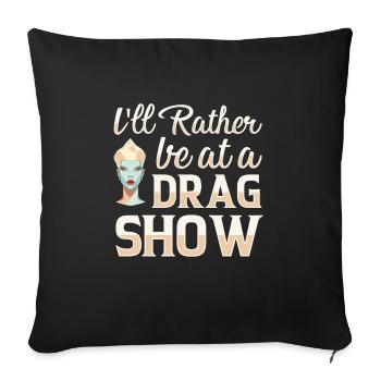 LGBTQ Off-duty Drag Queen Pride - Housse de coussin décorative 45 x 45 cm - noir - Devant
