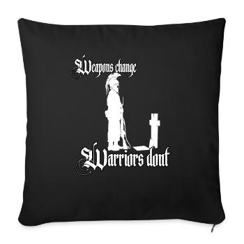 Les armes changent, les guerriers, pas les soldats, Sparte - Housse de coussin décorative 45 x 45 cm - noir - Devant