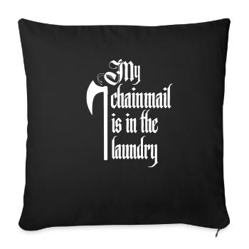 My chain mail is in the lingerie Buhurt Ritter - Sofa pillowcase 17,3'' x 17,3'' (45 x 45 cm) - black - Front