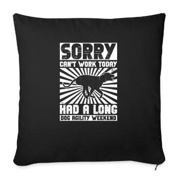 Dog Agility Design Für Hundebesitzer Und Trainer - Housse de coussin décorative 45 x 45 cm - noir - Devant