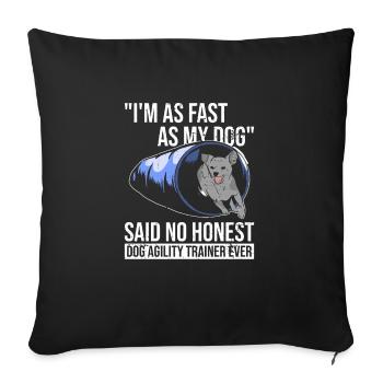 Hunde-agility-design Für Hunde-agility-trainer - Housse de coussin décorative 45 x 45 cm - noir - Devant