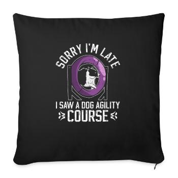 Dao Agility Design Für Hunde-agility-training - Housse de coussin décorative 45 x 45 cm - noir - Devant