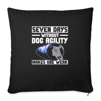 Hunde-agility-trainer-design Für - Housse de coussin décorative 45 x 45 cm - noir - Devant