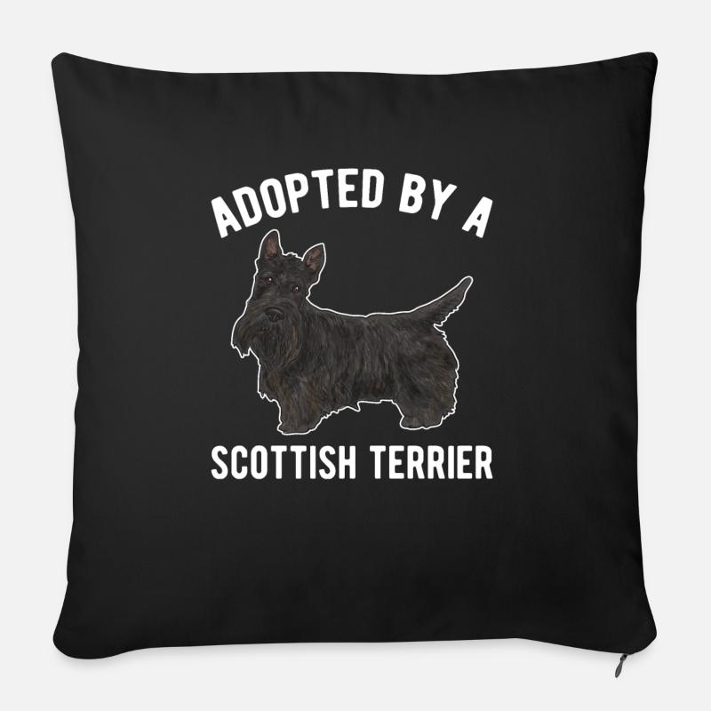 Scottish Terrier Scottie Dog - Sofa pillowcase 17,3'' x 17,3'' (45 x 45 cm) - black