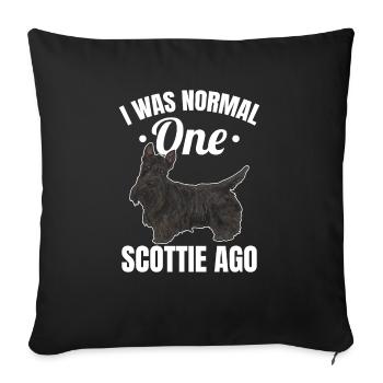 Scottish Terrier Scottie Hund - Sofakissenbezug 45 x 45 cm - Schwarz - Vorne