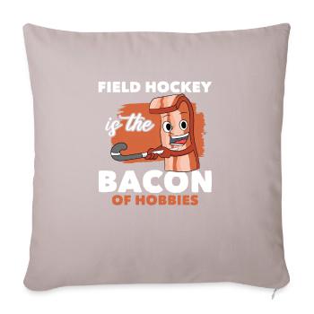 Marquer des buts Le hockey sur gazon est le bacon de Ho - Housse de coussin décorative 45 x 45 cm - taupe clair - Devant
