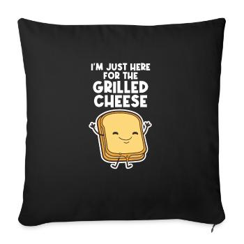 Sandwichs amusants pour les amateurs de sandwichs - Housse de coussin décorative 45 x 45 cm - noir - Devant