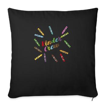 Kids Crew Kindergarten Teacher Funny First Day - Housse de coussin décorative 45 x 45 cm - noir - Devant