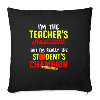 Paraprofessional Teacher Para Educator - Sofa pillowcase 17,3'' x 17,3'' (45 x 45 cm) - black - Front