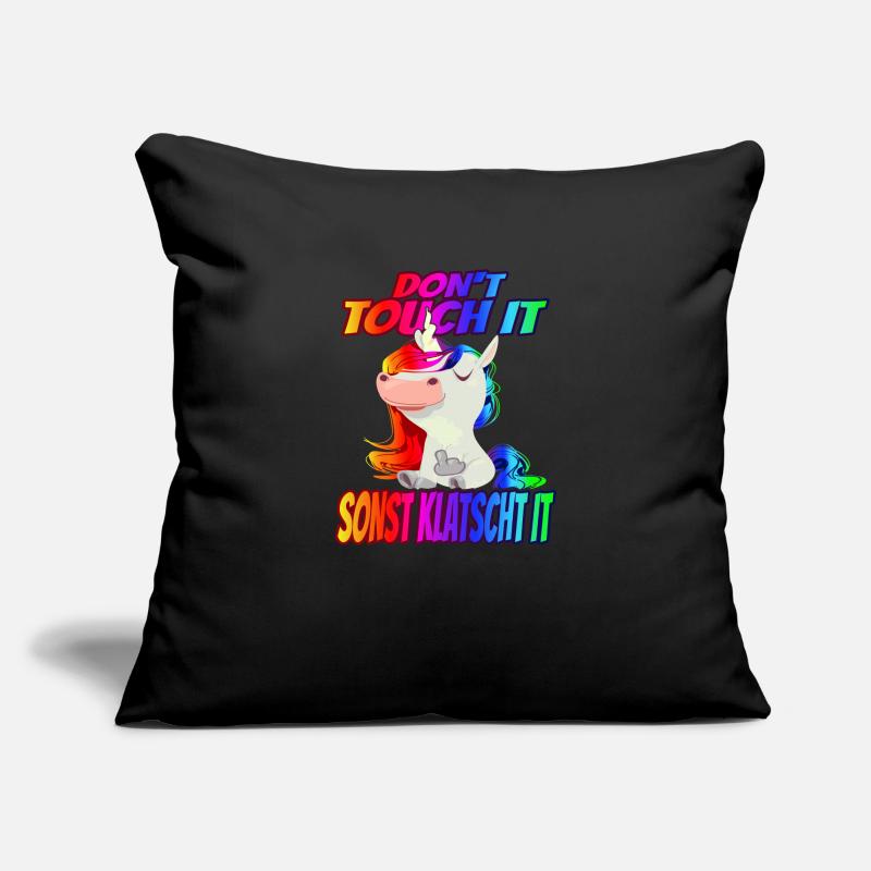 Don't Touch it otherwise Claps it - Rainbow Sofa pillowcase 17,3'' x 17,3'' (45 x 45 cm)