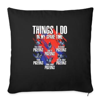 Dove - Sofa pillowcase 17,3'' x 17,3'' (45 x 45 cm) - black - Front