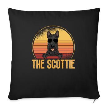 Scottish Terrier Scottie Dog - Sofa pillowcase 17,3'' x 17,3'' (45 x 45 cm) - black - Front