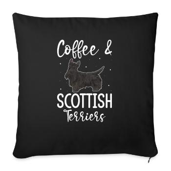 Scottish Terrier Scottie Dog - Sofa pillowcase 17,3'' x 17,3'' (45 x 45 cm) - black - Front
