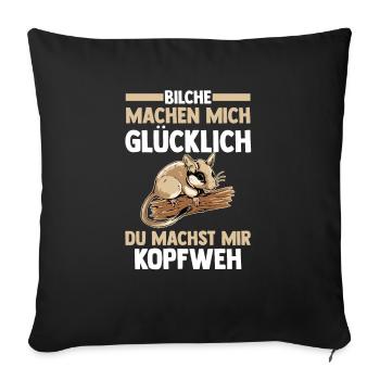 Bilch - Sofakissenbezug 45 x 45 cm - Schwarz - Vorne