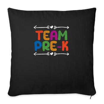 Team Pre-K Absolvent Vorschullehrer Student Zurück - Sofakissenbezug 45 x 45 cm - Schwarz - Vorne