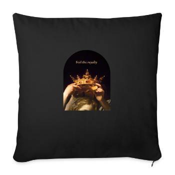 Feel the royal princess - Sofa pillowcase 17,3'' x 17,3'' (45 x 45 cm) - black - Front