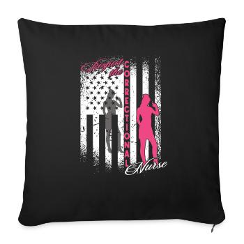 Prisons RN Correctional Nurse - Sofa pillowcase 17,3'' x 17,3'' (45 x 45 cm) - black - Front
