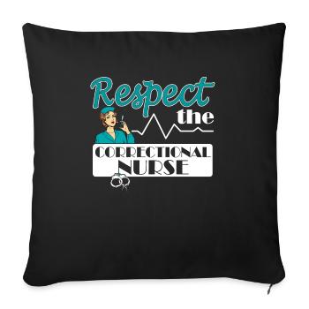 Prisons RN Correctional Nurse - Sofa pillowcase 17,3'' x 17,3'' (45 x 45 cm) - black - Front