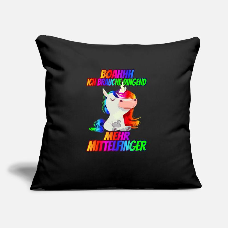 Ich brauche dringend mehr Mittelfinger Regenbogen Sofakissenbezug 45 x 45 cm