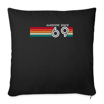 Toll seit 1969 Geschenke zum 54. Geburtstag 54 Jahre - Sofakissenbezug 45 x 45 cm - Schwarz - Vorne