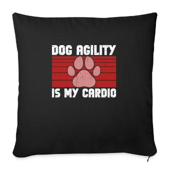 Dog Agility Trainer Design pour Dog Agility - Housse de coussin décorative 45 x 45 cm - noir - Devant