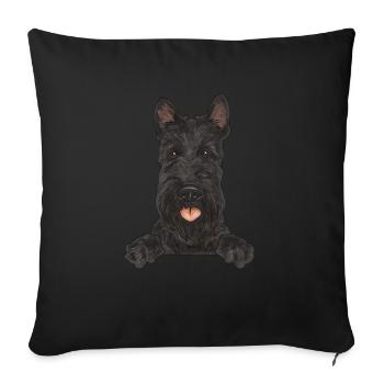 Scottish Terrier Scottie Dog - Sofa pillowcase 17,3'' x 17,3'' (45 x 45 cm) - black - Front