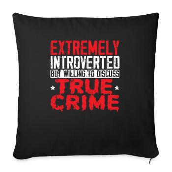 True Crime Podcast Mystery True Crime Documentary - Sofa pillowcase 17,3'' x 17,3'' (45 x 45 cm) - black - Front