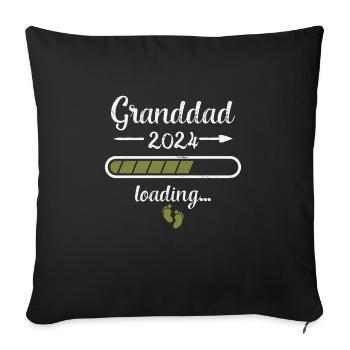 Granddad 2024 Loading Pregnancy Grandfather Birth - Sofa pillowcase 17,3'' x 17,3'' (45 x 45 cm) - black - Front