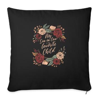 Mon gendre est mon enfant préféré pour ma mère - Housse de coussin décorative 45 x 45 cm - noir - Devant