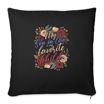 Mon gendre est mon enfant préféré pour ma mère - Housse de coussin décorative 45 x 45 cm - noir - Devant