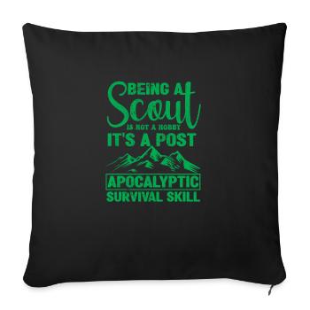 Scout Funny Scouting Camping Scouts - Sofa pillowcase 17,3'' x 17,3'' (45 x 45 cm) - black - Front