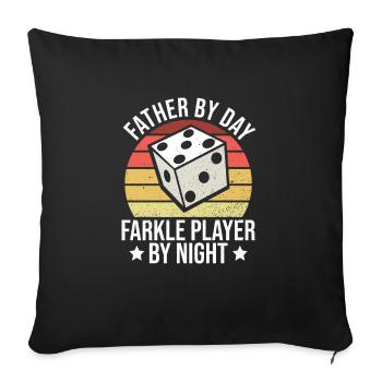 Farkle Dad Design Für Farkle Spieler Vater - Housse de coussin décorative 45 x 45 cm - noir - Devant