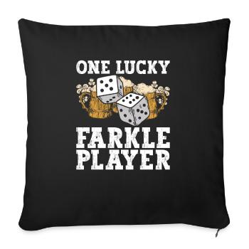 Farkle St. Patricks Design Für Bunco-spieler St. - Housse de coussin décorative 45 x 45 cm - noir - Devant