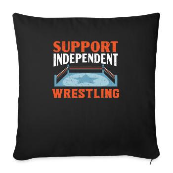 Wrestling Fan Wrestler Wrestle Grappling Wrestling - Sofa pillowcase 17,3'' x 17,3'' (45 x 45 cm) - black - Front