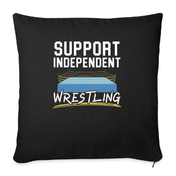 Wrestling Fan Wrestler Wrestle Grappling Wrestling - Sofa pillowcase 17,3'' x 17,3'' (45 x 45 cm) - black - Front