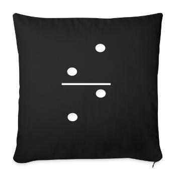 Domino Game Tile 2-2 - Drôle de costume de groupe - Housse de coussin décorative 45 x 45 cm - noir - Devant