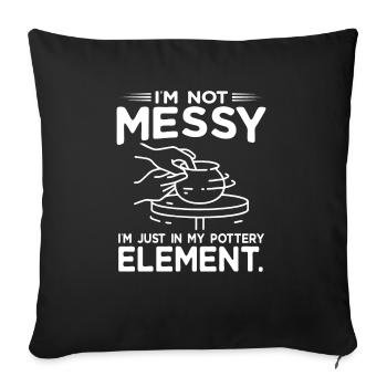 Pottery Pottery Pottery Artist Clay - Sofa pillowcase 17,3'' x 17,3'' (45 x 45 cm) - black - Front