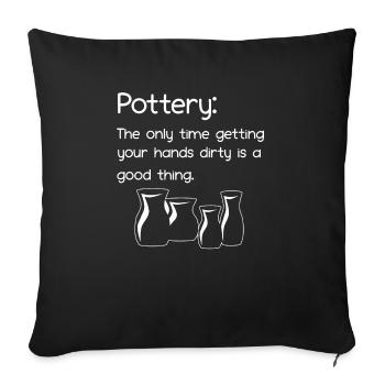 Pottery Pottery Pottery Artist Clay - Sofa pillowcase 17,3'' x 17,3'' (45 x 45 cm) - black - Front