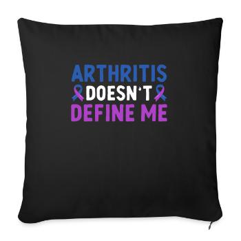 Arthritis Definiert Mich Nicht Rheumatoide - Sofakissenbezug 45 x 45 cm - Schwarz - Vorne