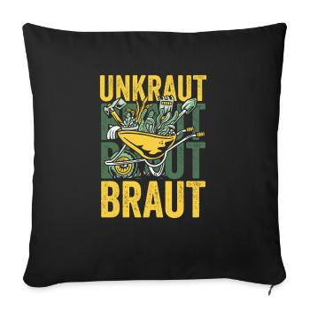 Unkraut Braut Garten - Sofakissenbezug 45 x 45 cm - Schwarz - Vorne