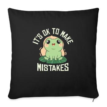 Erreurs Grenouilles Herpétologiste Animaux sauvages Vie Citations - Housse de coussin décorative 45 x 45 cm - noir - Devant