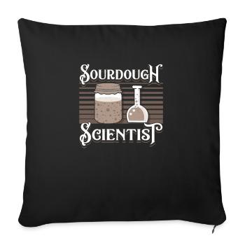 Baking Baker Sourdough Scientist Bread Baker - Sofa pillowcase 17,3'' x 17,3'' (45 x 45 cm) - black - Front