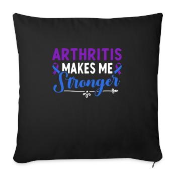 L’arthrite me rend plus conscient de - Housse de coussin décorative 45 x 45 cm - noir - Devant
