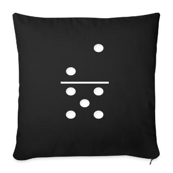 Domino Game Tile 2-5 - Lustiges Gruppenkostüm - Sofakissenbezug 45 x 45 cm - Schwarz - Vorne