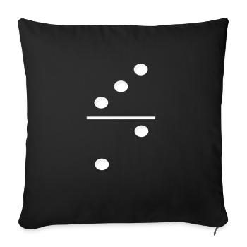 Domino Game Tile 3-2 - Drôle de costume de groupe - Housse de coussin décorative 45 x 45 cm - noir - Devant